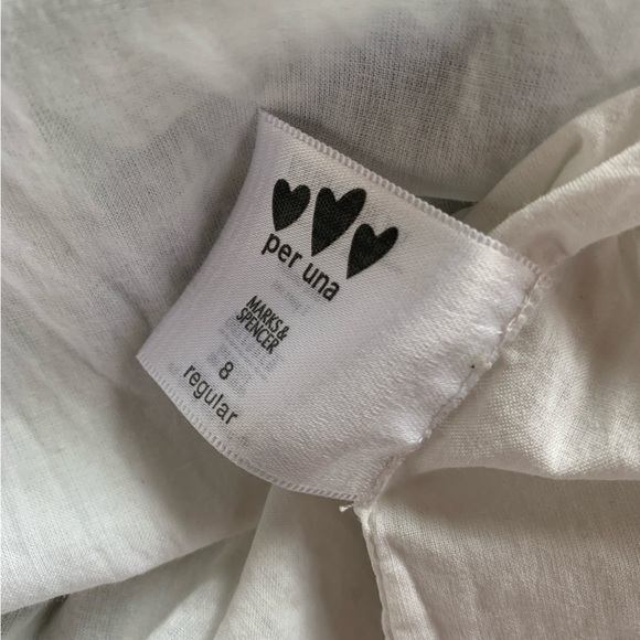 per una 100% cotton summer dress with matching sash/scarf size 8 - Picture 12 of 14